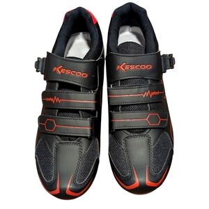 Black and Red Cycling Shoes 10.5